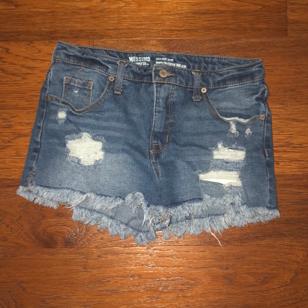 blue jean shorts
